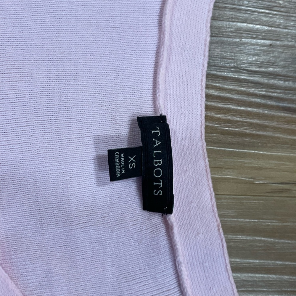 Talbots Light Pink Knit Blouse - Picture 4 of 5
